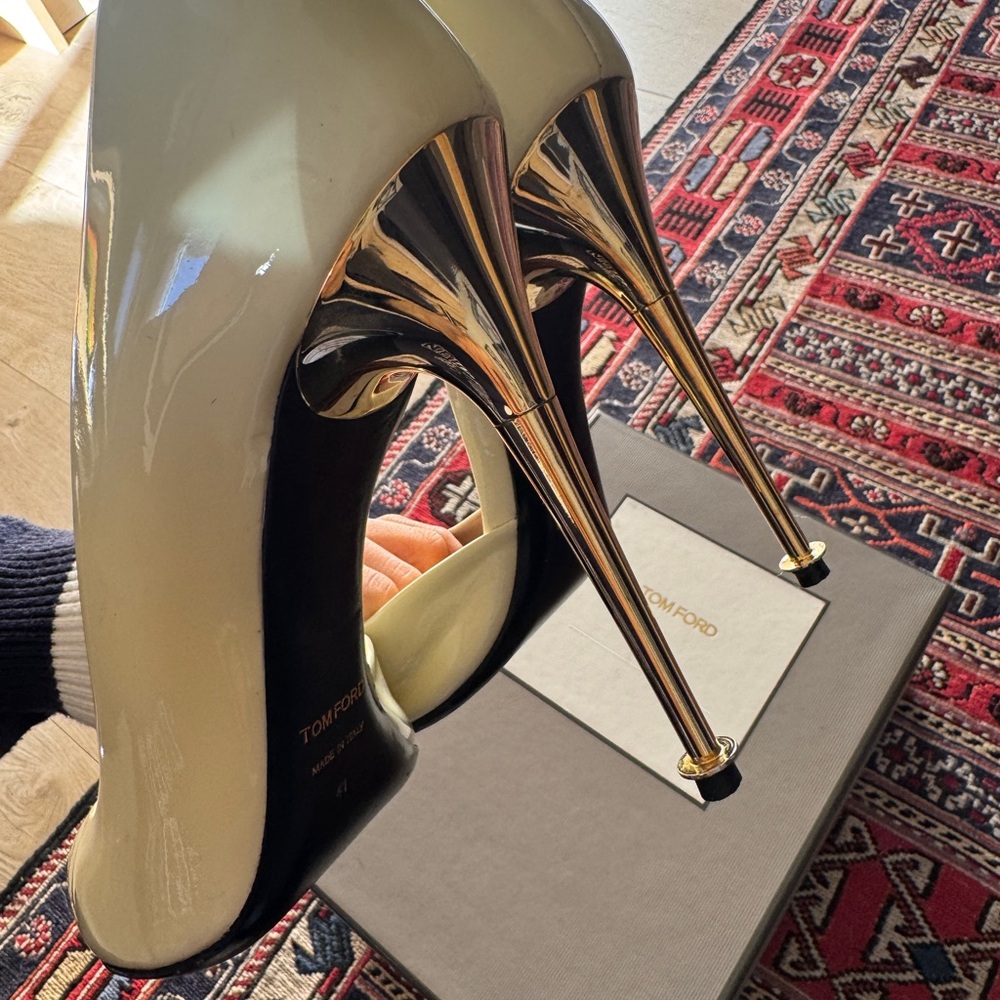 Tom Ford Cream Stiletto Heels - Picture 5 of 7